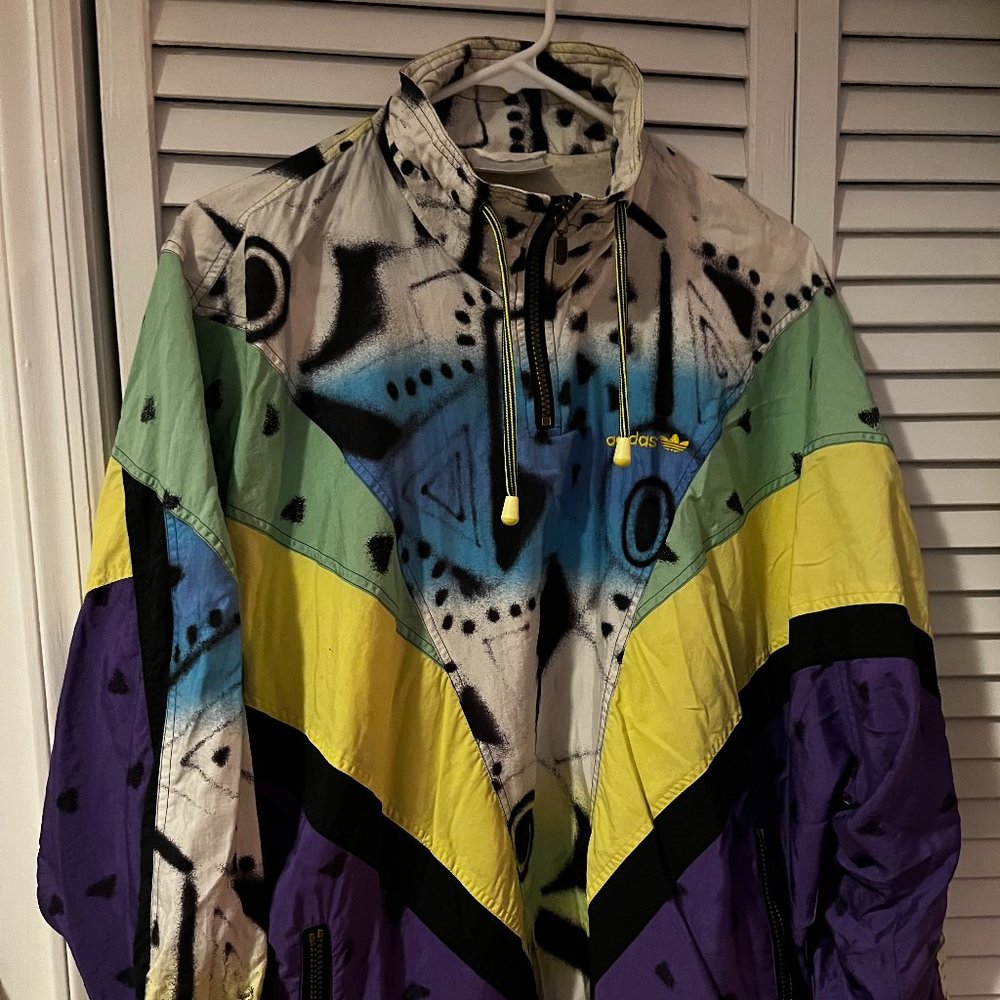 Vintage Adidas Windbreaker Pullover Jacket